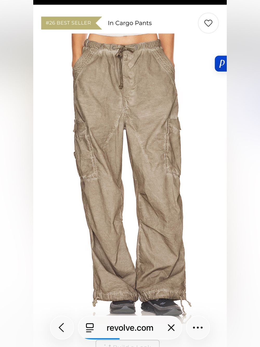 Jaded London Oil Wash Parachute Pants in Beige